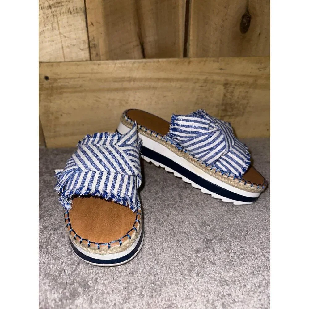 Nature‎ Breeze Blue Juilliard-01 Slip On Sandler Size 6.5